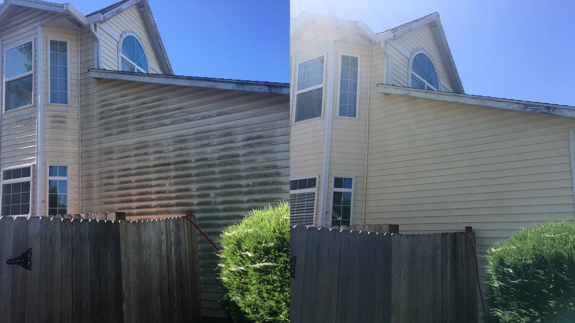 home siding before and after softwashing corvallis or