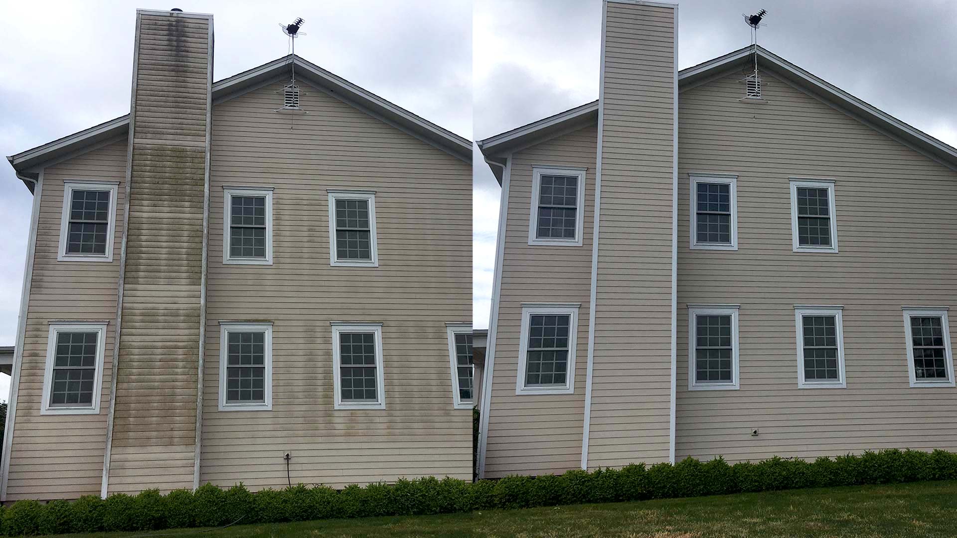 home siding before and after softwashing mcminnville or